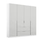 Rauch Maverick 4 Door 2 Drawers Silk Grey Hinged Wardrobe 181cm