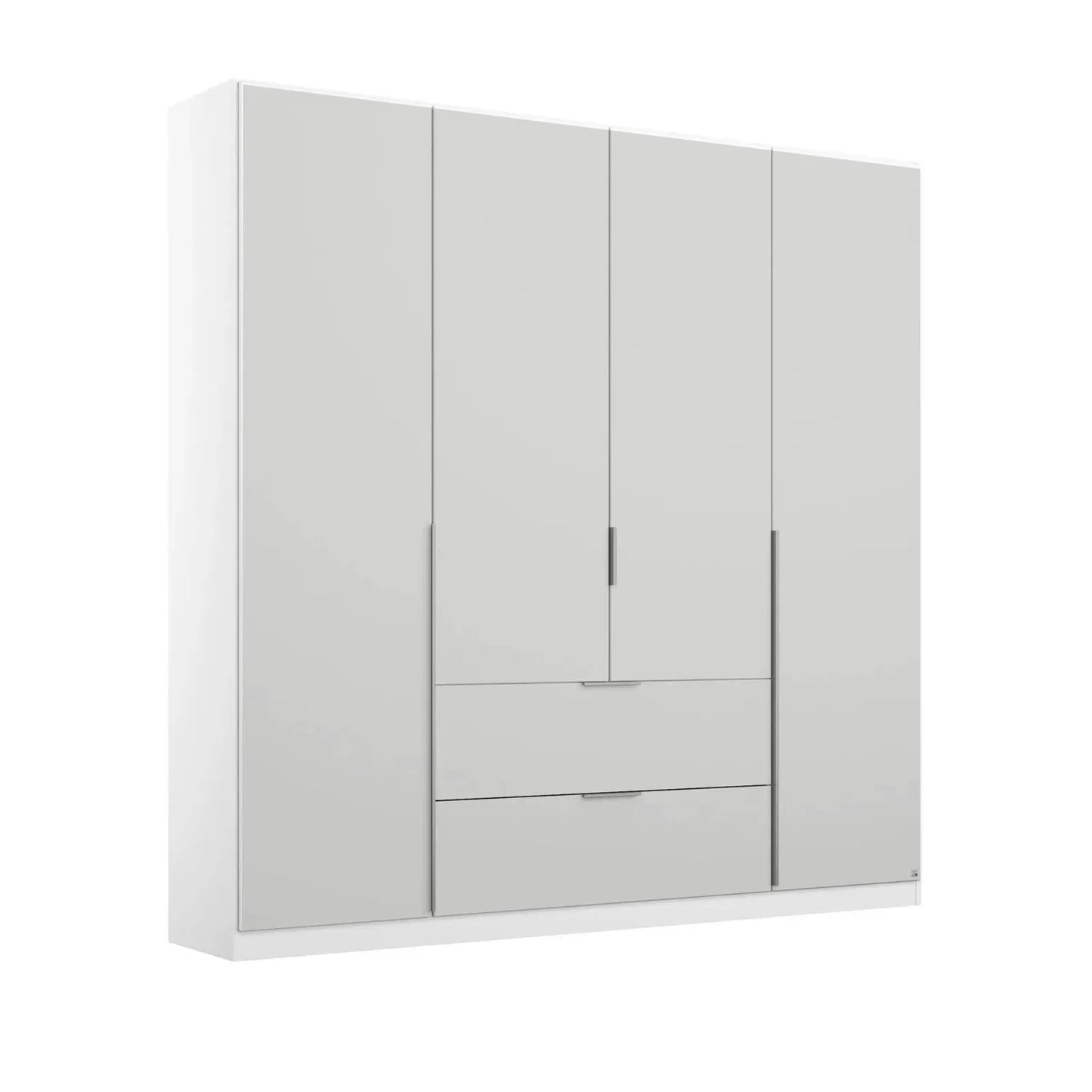 Rauch Maverick 4 Door 2 Drawers Silk Grey Hinged Wardrobe 181cm