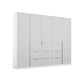 Rauch Maverick 5 Door 6 Drawers Silk Grey Hinged Wardrobe 226cm