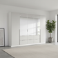 Rauch Maverick 5 Door 6 Drawers White Hinged Wardrobe 226cm
