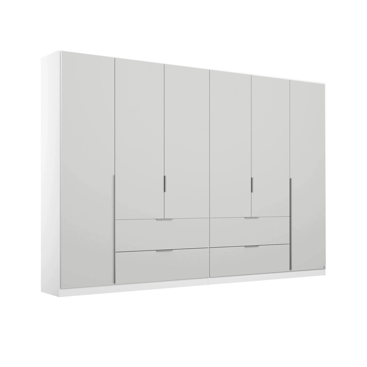 Rauch Maverick 6 Door Silk Grey Hinged Wardrobe - W271cm