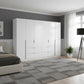 Rauch Maverick 6 Door 4 Drawers White Hinged Wardrobe 271cm