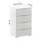Rauch Maverick White High Gloss Chest of 4 Drawers Narrow - 40cm