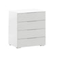 Rauch Maverick Silk Grey Chest of 4 Drawers Wide - 80cm