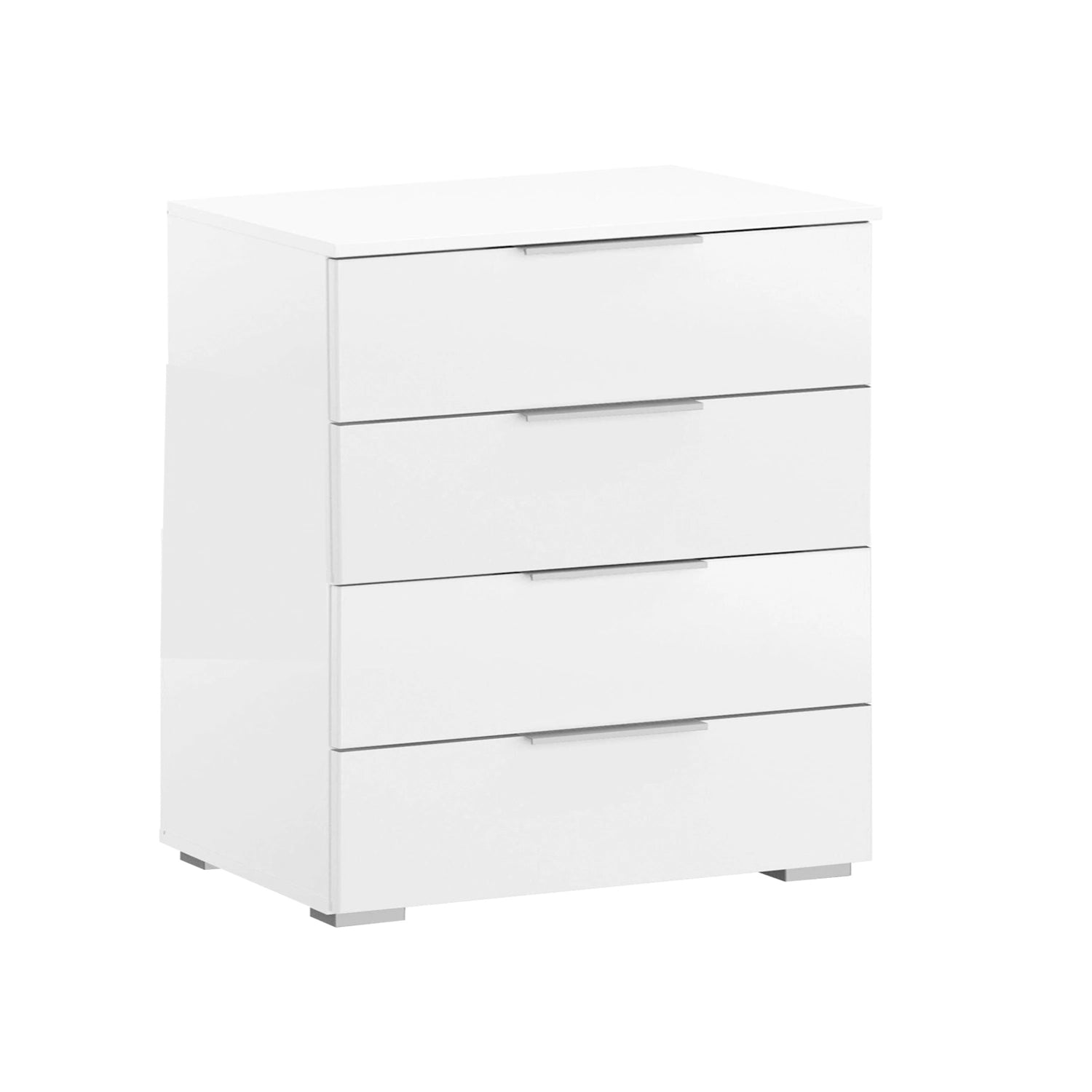Rauch Maverick White High Gloss Chest of 4 Drawers Wide - 80cm