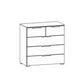 Rauch Maverick White High Gloss Chest of 5 Drawers - 80cm
