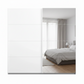 Rauch Maverick 2 Door White Sliding Wardrobe With Mirror - W226cm