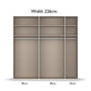 Rauch Perth 226cm Wardrobe Closet with dimensions labeled on a white background