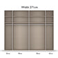 Rauch Perth 271cm Wardrobe Closet with dimensions labeled on a white background