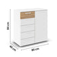 Rauch Miro 1 Door 5 Drawers Bedside Table Dimensions