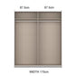 Rauch Miro 2 Door Sliding Wardrobe internal compartments dimensions