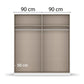 Rauch Miro 4 Door Hinged Wardrobe With Mirror internal compartments dimensions