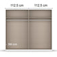 Rauch Miro 4 Door Hinged Wardrobe With Mirror internal compartments dimensions