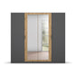 Rauch Miro 4 Door Hinged Wardrobe With Mirror in Metallic Grey front view