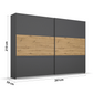 Rauch Miro 2 Door Sliding Wardrobe Dimensions