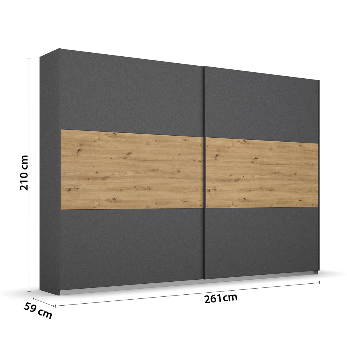 Rauch Miro 2 Door Sliding Wardrobe Dimensions