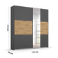Rauch Miro 2 Door Sliding Wardrobe With Mirror Dimensions