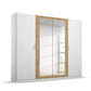 Rauch Miro 4 Door Hinged Wardrobe With Mirror in Alpine White