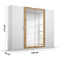 Rauch Miro 4 Door Hinged Wardrobe With Mirror Dimensions