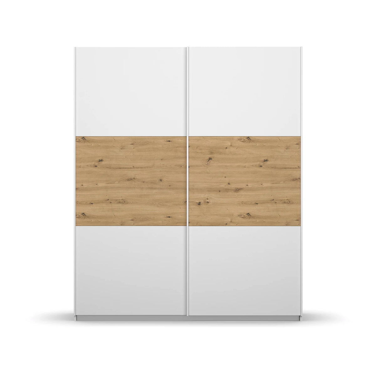 Rauch Miro 2 Door Sliding Wardrobe in Alpine White front view