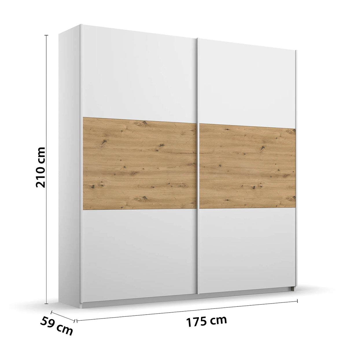 Rauch Miro 2 Door Sliding Wardrobe Dimensions