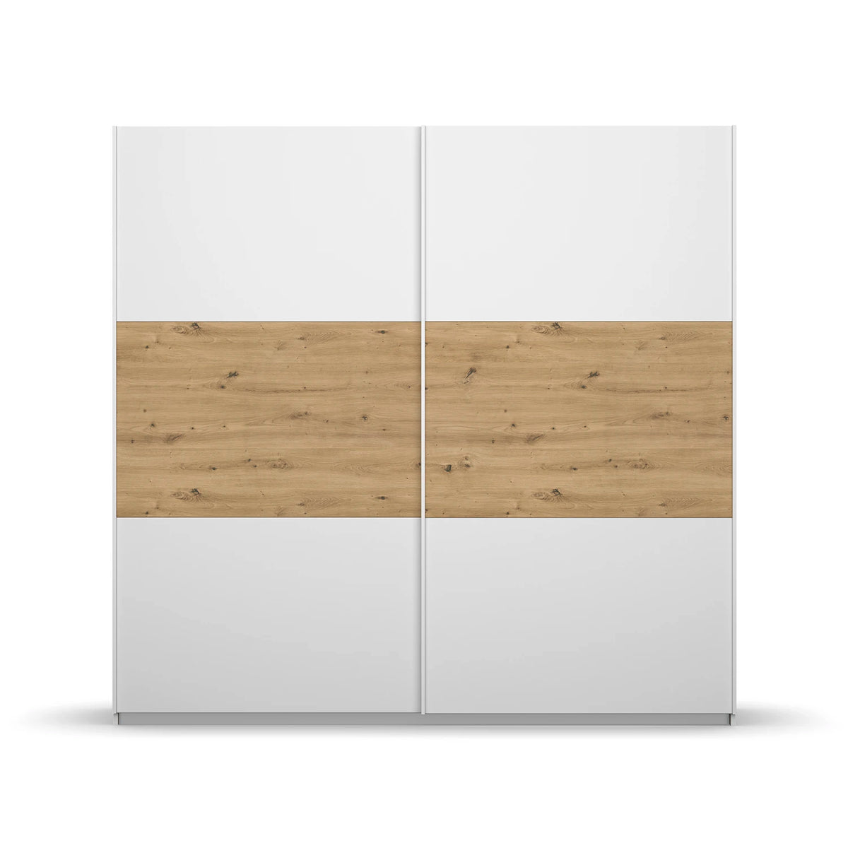 Rauch Miro 2 Door Sliding Wardrobe in Alpine White front view