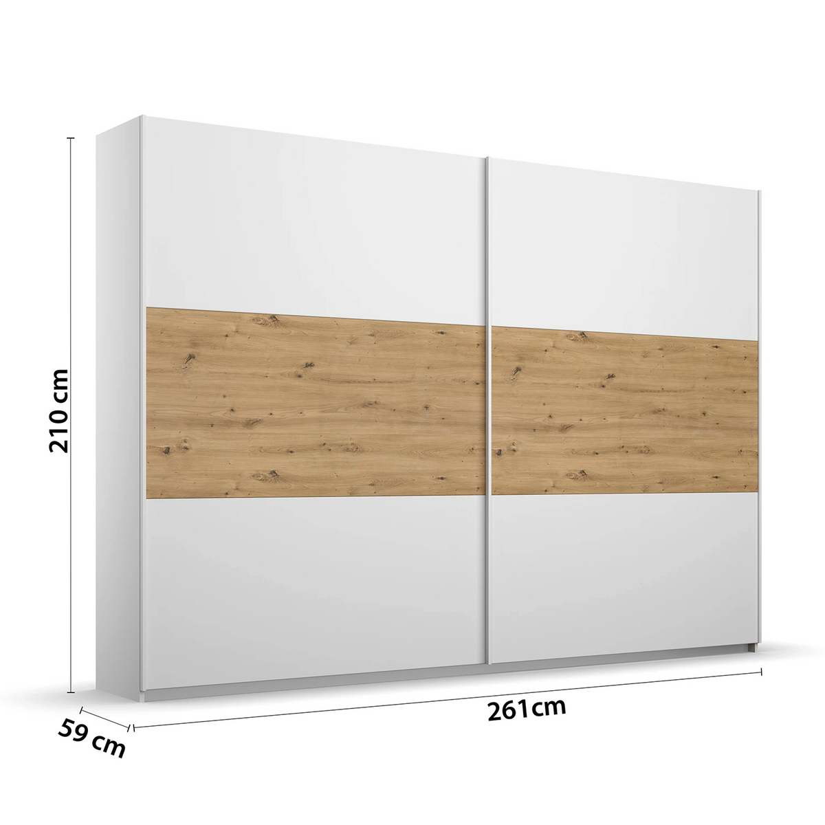 Rauch Miro 2 Door Sliding Wardrobe Dimensions
