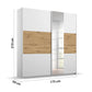 Rauch Miro 2 Door Sliding Wardrobe With Mirror Dimensions