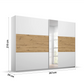 Rauch Miro 2 Door Sliding Wardrobe With Mirror Dimensions