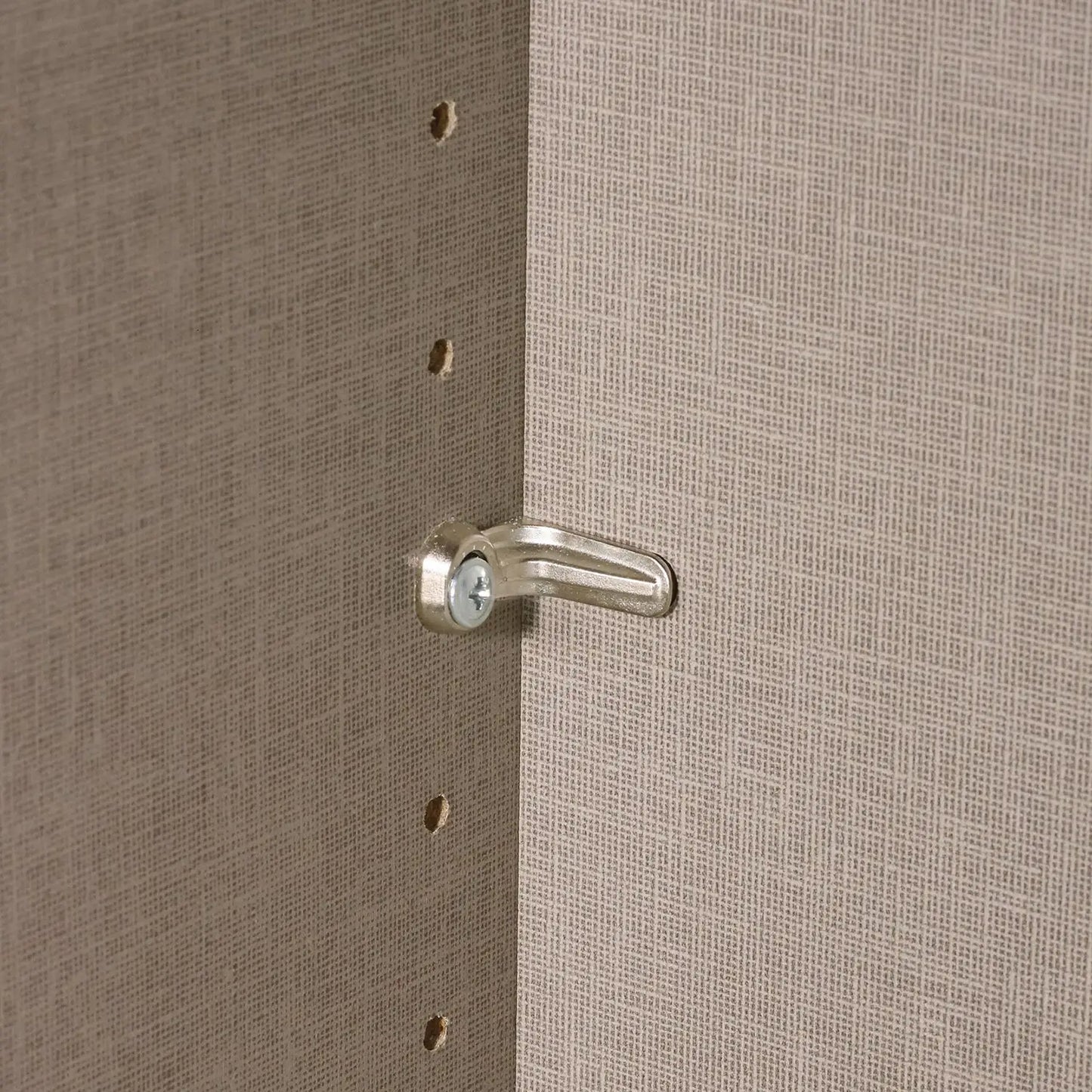 Rauch Montclar White High Gloss 6 Door Wardrobe with Drawers & Mirror - Metal fitting details