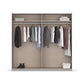 Rauch Monza 2 Door Sliding Wardrobe in Artisan Oak & Champagne internal compartments lifestyle image
