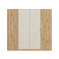 Rauch Monza 4 Door Hinged Door Wardrobe in Oak & Champagne front view
