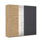 Rauch Monza 2 door sliding wardrobe in Artisan Oak and Metallic Grey