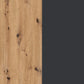 Rauch Monza 2 door sliding wardrobe in Artisan Oak and Metallic Grey closeup view
