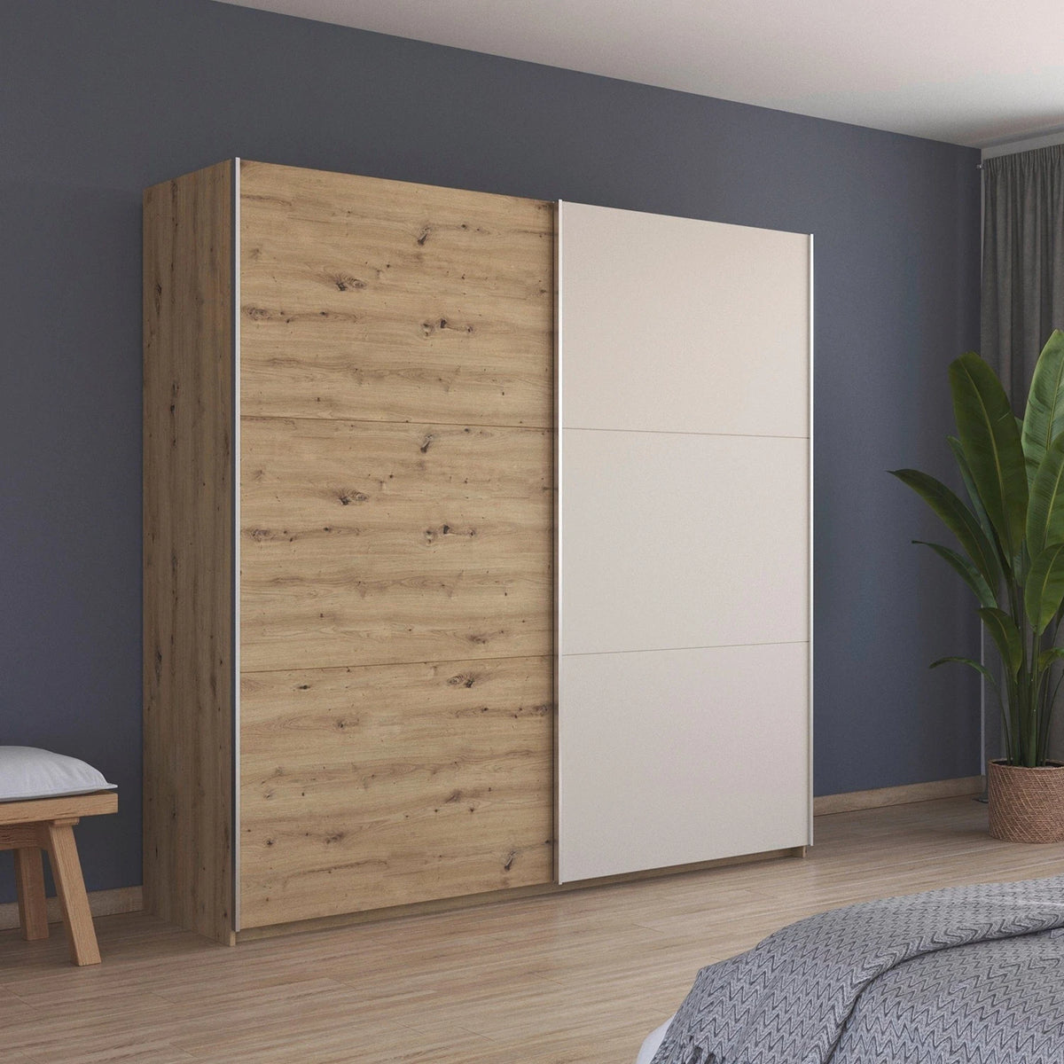 Rauch Monza 2 Door Sliding Wardrobe in Oak