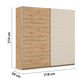 Rauch Monza 2 Door Sliding Wardrobe in Oak