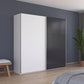Rauch Monza 2 Door Sliding Wardrobe in Alpine White & Metallic Grey