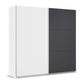 Rauch Monza 2 Door Sliding Wardrobe in Alpine White & Metallic Grey