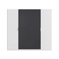 Rauch Monza 4 Door Hinged Door Wardrobe in Alpine White & Metallic Grey