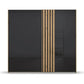 Rauch Mosbach Basalt Glass Sliding Door Wardrobe - W226cm - Front view