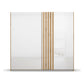 Rauch Mosbach White Glass Sliding Door Wardrobe - W226cm - Front view