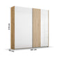 Rauch Mosbach White Glass Sliding Door Wardrobe - W181cm - Dimensions