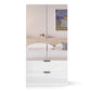 Mulheim 2 Door White Glass Wardrobe with Drawers and Mirror