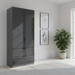 Rauch Modern Mulheim 2 Door Basalt Glass Wardrobe with Drawers 