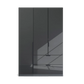 Mulheim 3 Door Basalt Glass Wardrobe with Drawers and Mirror - Pendle Village Furniture