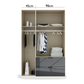 Mulheim 3 Door Basalt Glass Wardrobe with Drawers and Mirror - Pendle Village Furniture
