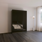 Mulheim 3 Door Basalt Glass Wardrobe with Drawers and Mirror - Pendle Village Furniture