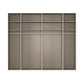 Rauch Tegra Fusion White Glass and Walnut Oak Sliding Door Wardrobe - Interior view