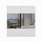 German sliding wardrobe with white decor finish and mirror panels