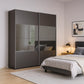 Modern Nimbus large wardrobe with grey Mirror